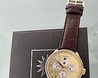 Herren Automatik Armbanduhr mit Mondphase 